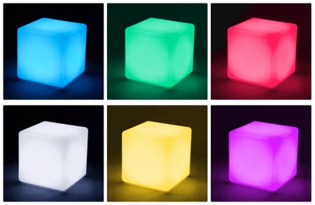 Светильник Куб 25 питание от сети 220В, RGB