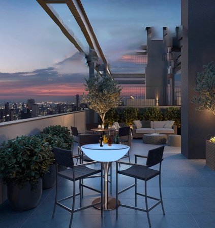 Комплект светящейся мебели Стол+2 стула V7 Комплект светящейся мебели Стол+2 стула V7